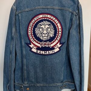 Balmain Denim Jacket w/Badge